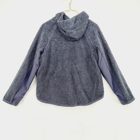 Nike Sweater Womens Black Sherpa Deep Pile Fleece Pullover Hoodie P4292 - Picture 5 of 8